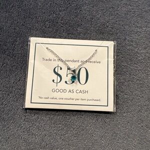 EFFY SILVER NECKLACE WITH BLUE GEMSTONE PENDANT - BRAND NEW